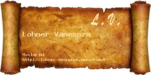 Lohner Vanessza névjegykártya